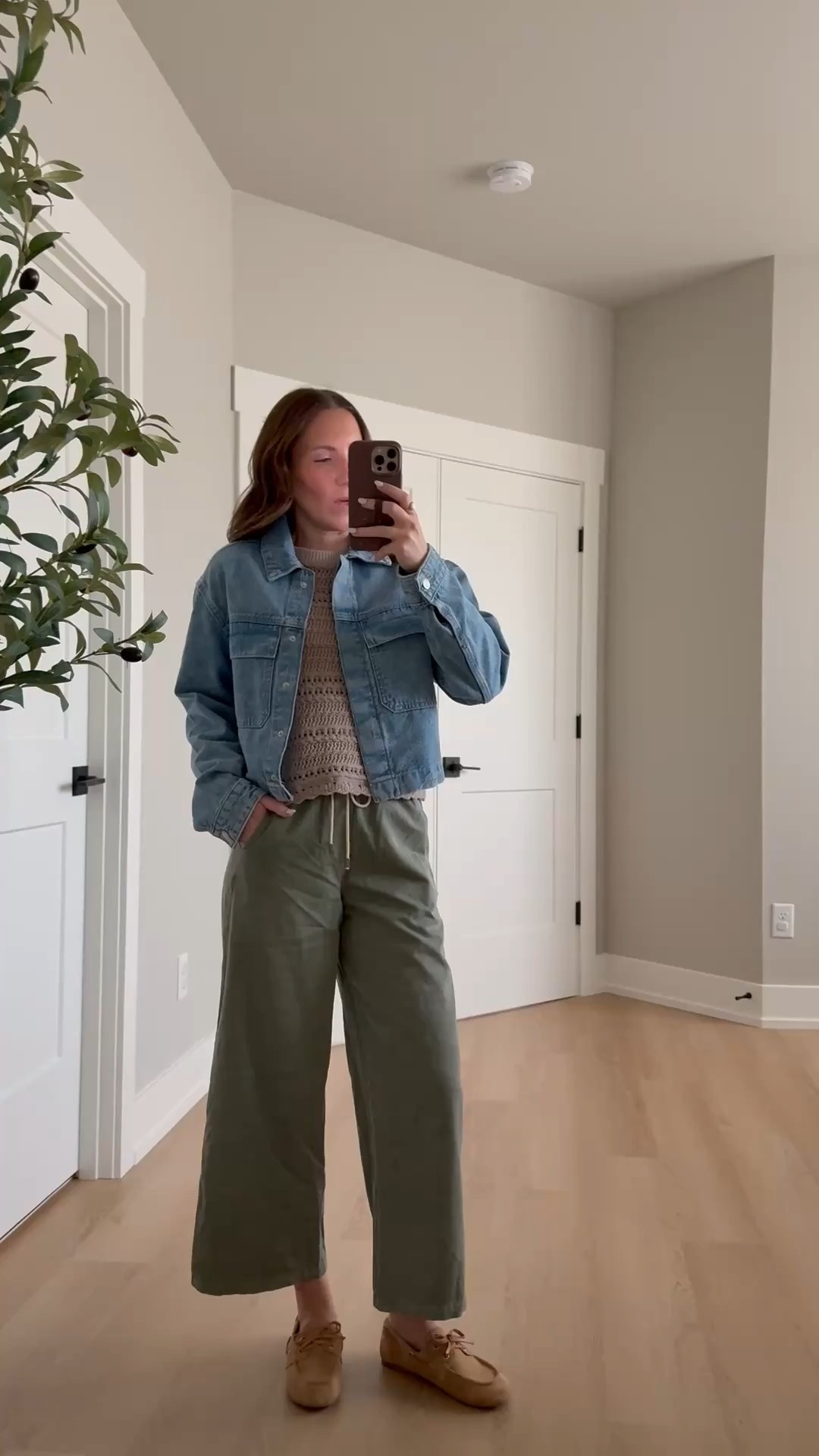 Teacher outfit idea🍎 these pull on pants are perfect for heading into spring and I love the crop length! Paired with the cutest denim jacket and crochet sweater

Wearing a small jacket, xs pants and small sweater 

Teacher outfit, teacher style, classroom outfit, pull on pants, denim jacket, outfit idea 

#LTKWorkwear #LTKootd #LTKgrwm