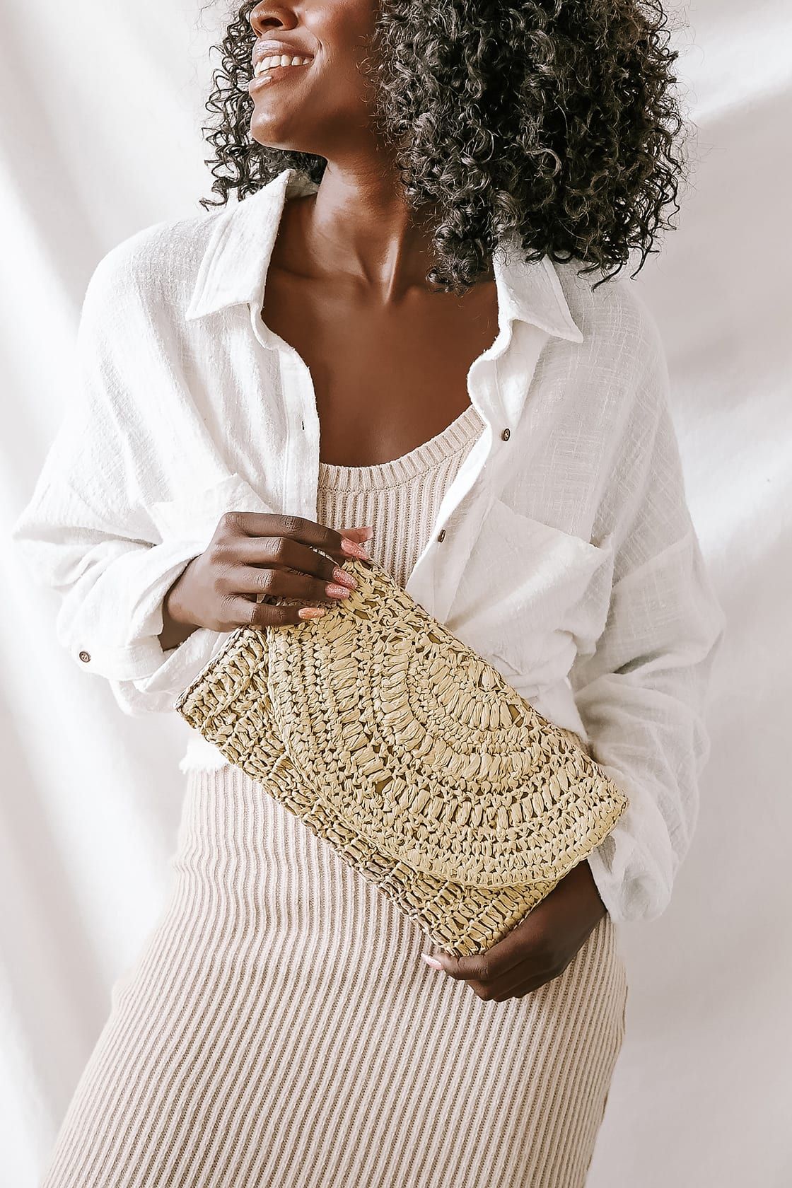 Oh So Sandy Beige Woven Clutch | Lulus (US)