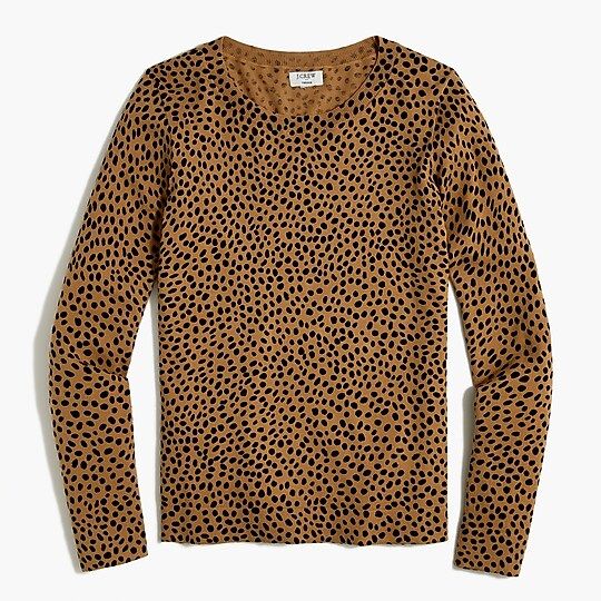 Factory: Cheetah Teddie Sweater For Women | J.Crew Factory