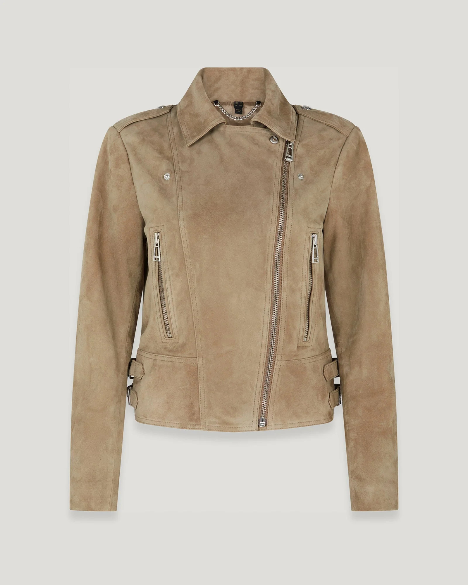 Belstaff Marianne Jacke für Damen Lightweight Suede Verwaschenes Sandbraun 36 | Belstaff (DE)