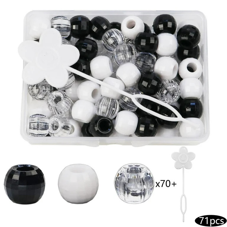 70Pieces Hair Braiding Beads Dreadlocks Tube Beads Hair Cuffs Hair Braid Beads for Braided Hairst... | Walmart (US)