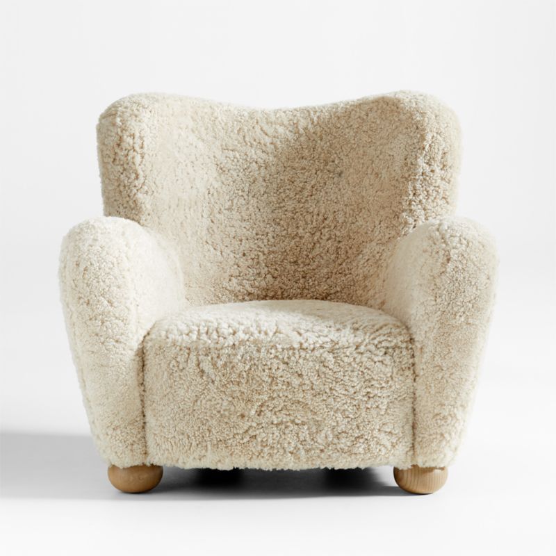 Le Tuco Shearling Accent Chair by Athena Calderone | Crate & Barrel | Crate & Barrel