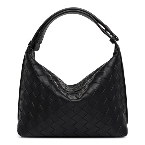 Woven Bags Vegan Leather Shoulder Bag Trendy Woven Handbag Handmade Purses for Women | Amazon (CA)