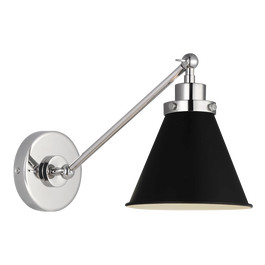 Wellfleet Single Arm Cone Task Sconce | Visual Comfort