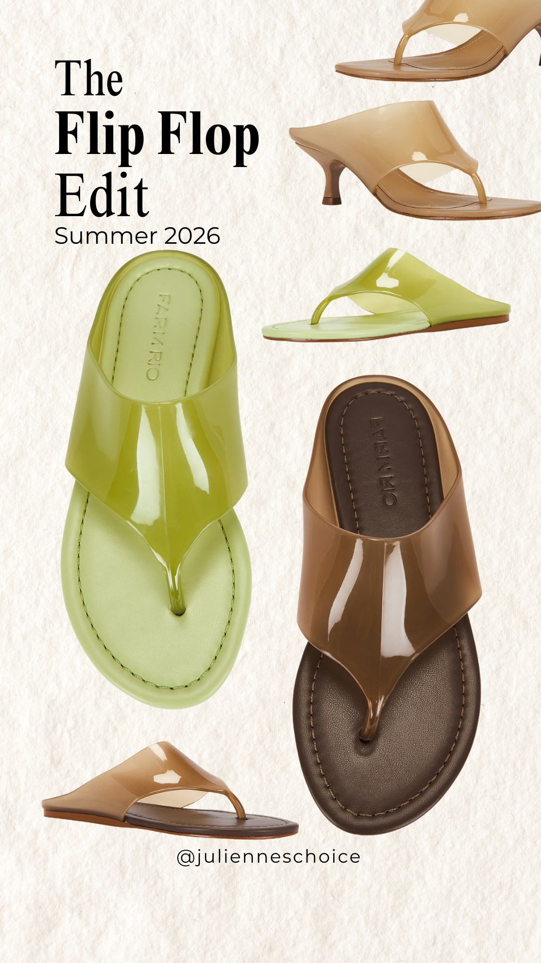 Summer's easiest style update?

Flip flops.

From bold colors to clean neutrals, these are the pairs making every outfit feel effortless this season.✨julienneschoice

#FlipFlops #LTKStyleTip #LTKSummer #SummerOutfits #SummerWardrobe #CapsuleCloset
 

 #LTKootd #LTKSeasonal #LTKTravel