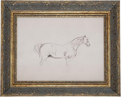 Petal Lane Horse Wall Art - Framed Antique Decor - Make Your Own Gallery Wall Frame Set - Dark Ac... | Amazon (US)