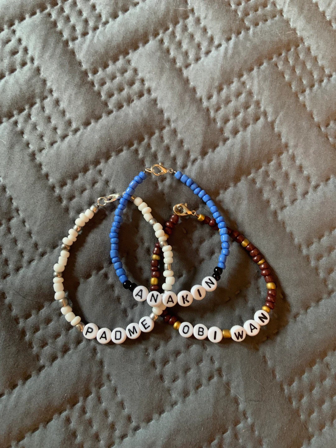 Prequels Bracelet Set. Obi-wan, Anakin, and Padme Inspired Bracelets. Star Wars Inspired Beaded B... | Etsy (US)