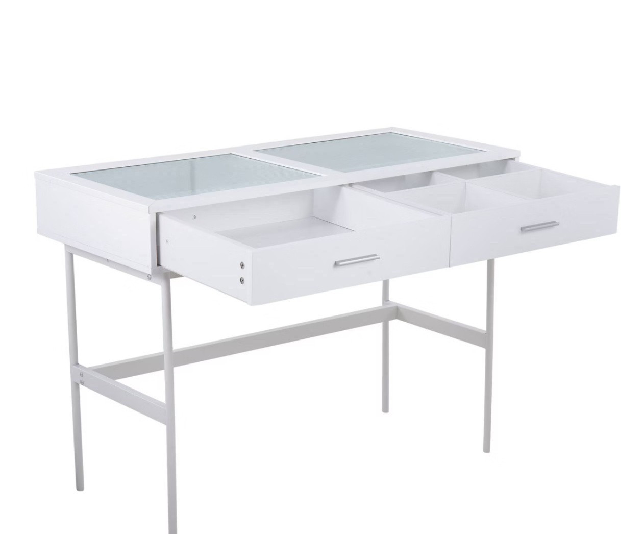 Emery Console Table in White. Also comes in black. 
Versatile piece that could be used as a vanity or work desk. Temper glass top.
🏷️🚨Today’s price: $87.99
Original price: $219.99

#LTKSaleAlert