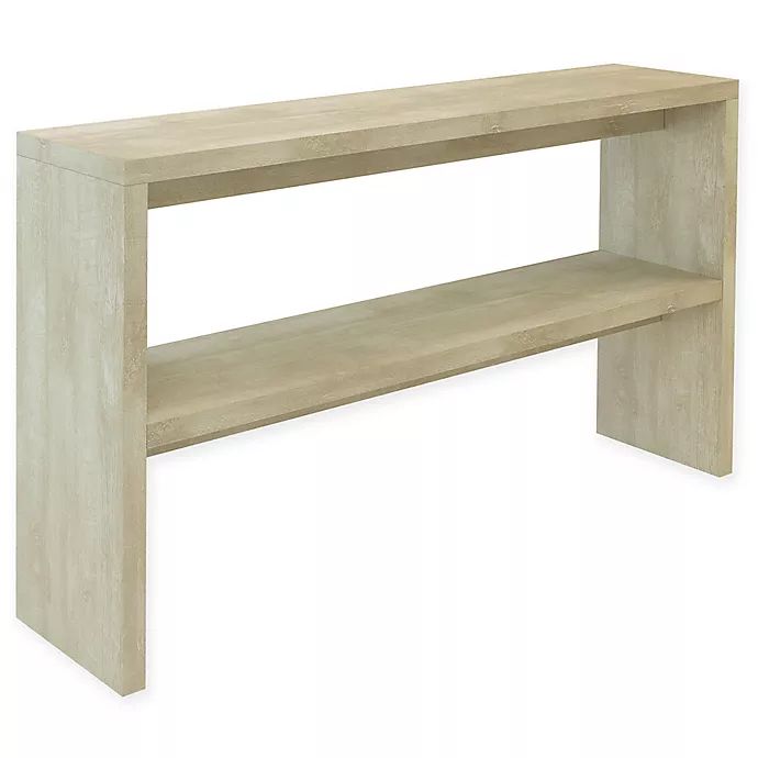 Midtown Concept™ Mid-Century 2-Shelf Console Table in Sand | Bed Bath & Beyond
