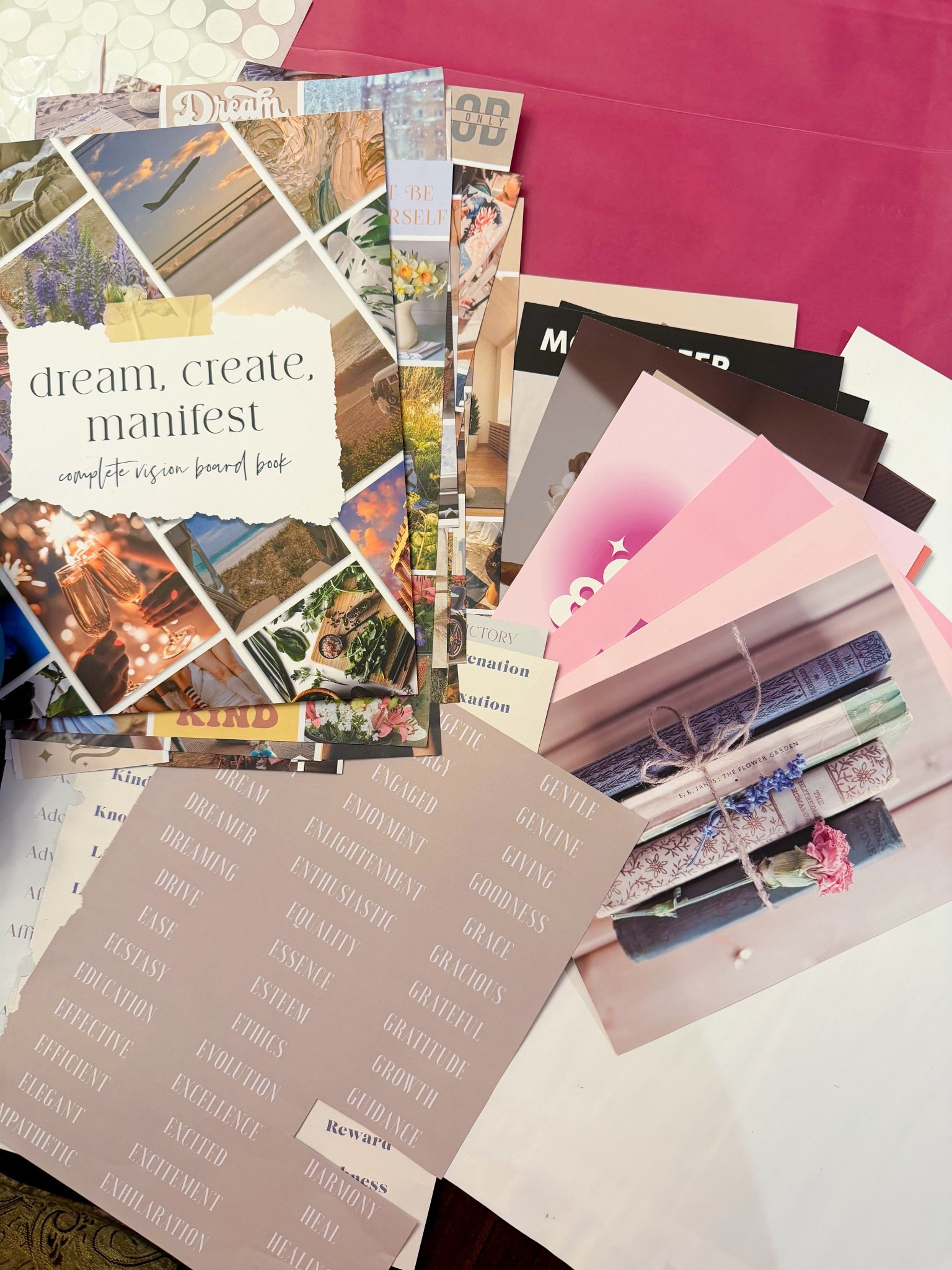 ✨ Spending NYE manifesting my 2026 goals! ✨ Reusing my several vision board supplies from last year — the Dream Create Manifest book (a must if you’re looking for a bunch of art and words for your vision board) + the same 11x17 frame as last year, and some vision board art from five below. 2026 is the year of alignment + abundance 🌙 

#LTKHome #LTKdayinmylife