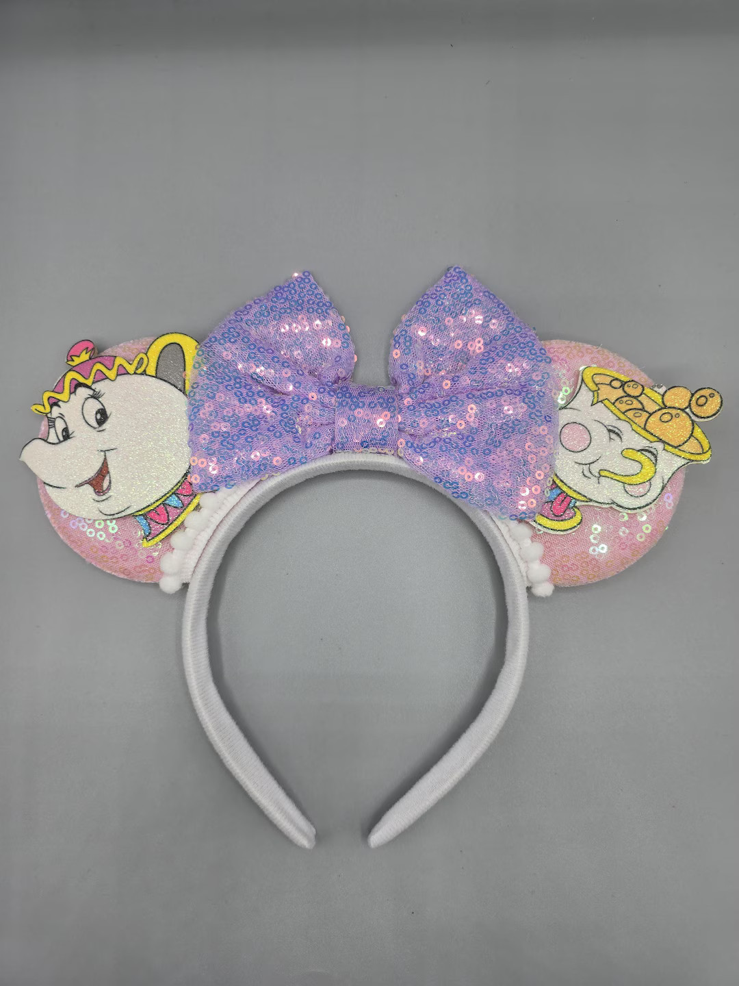 Beauty and the Beast Mouse Ear Headband, Mrs. Potts & Chip | Etsy (US)