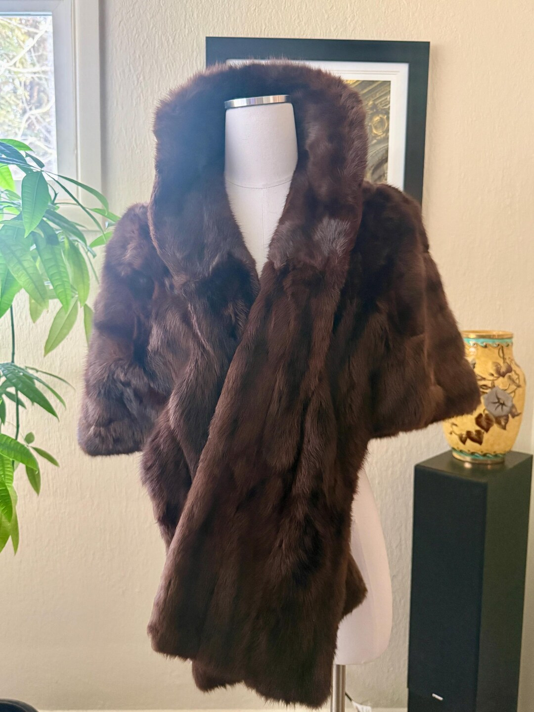 Vintage 1960s Dark Mink Fur Stole / Wrap | Mint Condition - Etsy | Etsy (US)