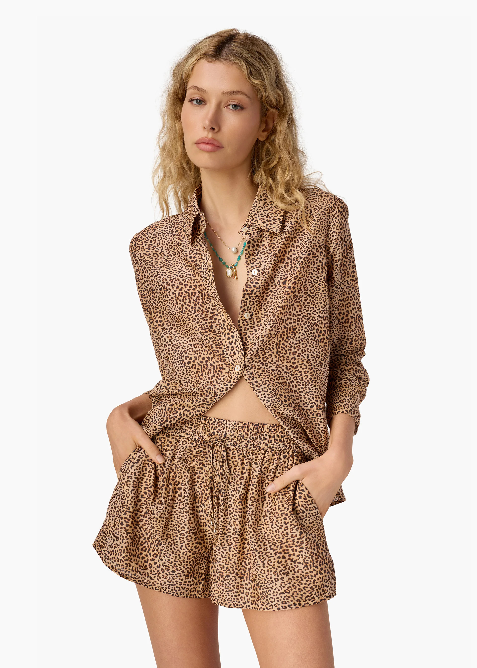 Rafella Silk Cotton Top Leo | CAMI NYC