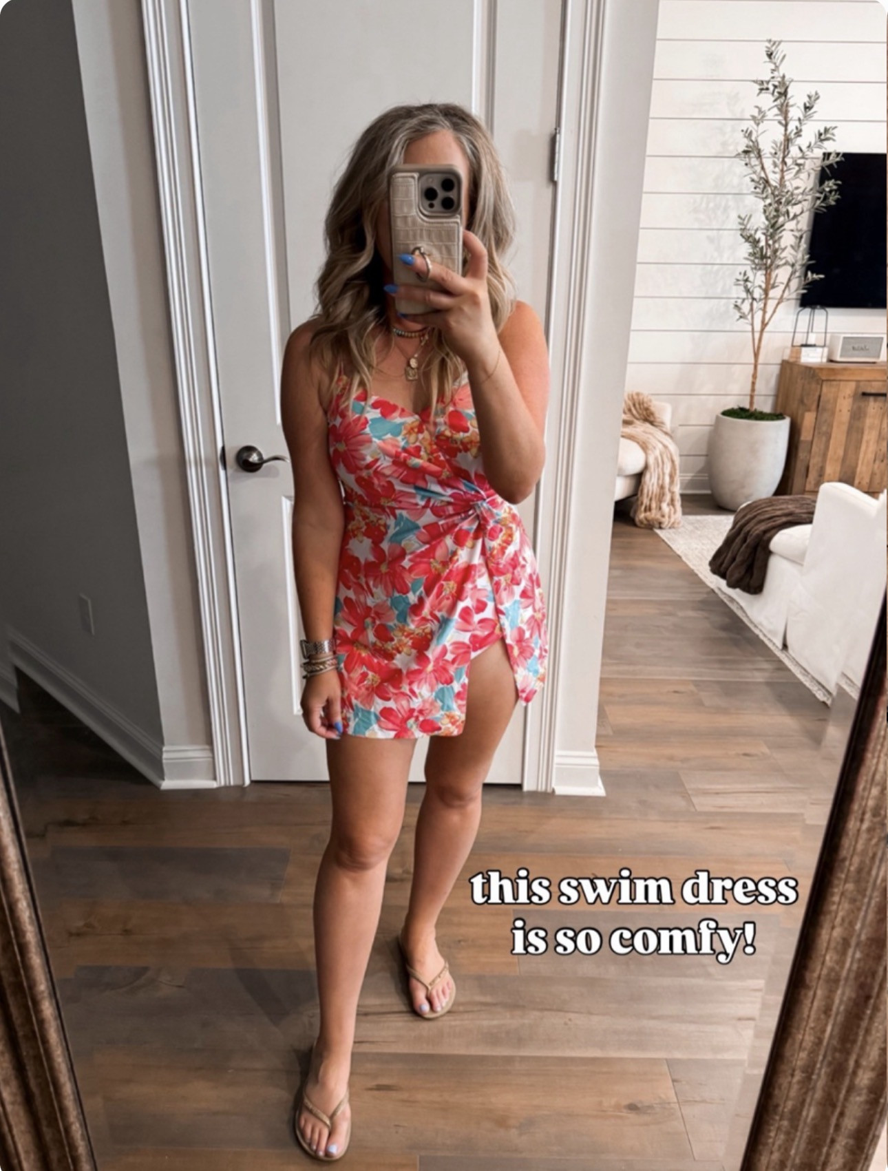 Fun and flattering swim from Amazon 👙 Wearing a size M.

One piece swimsuit, floral print, bright color, spring and summer style, vacation, beach, tropical, cruise, bathing suit, swim dress v neck, affordable Amazon finds. 

 #LTKootd #LTKSeasonal #LTKTravel