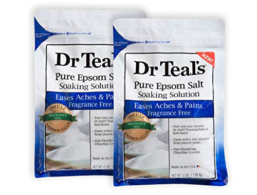 Dr. Teal's Unscented Pure Epsom Salt Soaking Solution Gift Set (2 Pack, 4lbs ea.) - Fragrance Free Whole Body Relief - Eases Aches & Pains, Alleviates Daily Stress & Soothes The Senses - at Home Spa | Amazon (US)
