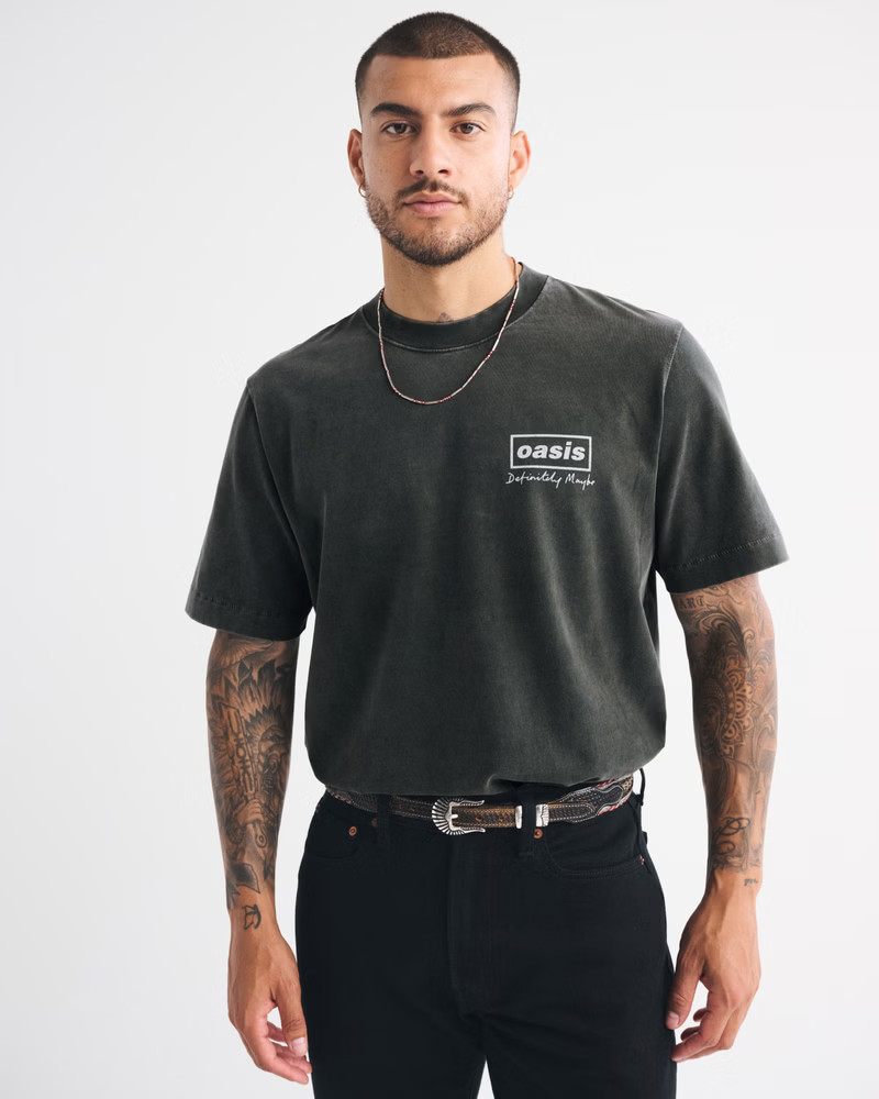 Men's Premium Heavyweight 2.0 Oasis Graphic Tee | Men's | Abercrombie.com | Abercrombie & Fitch (UK)