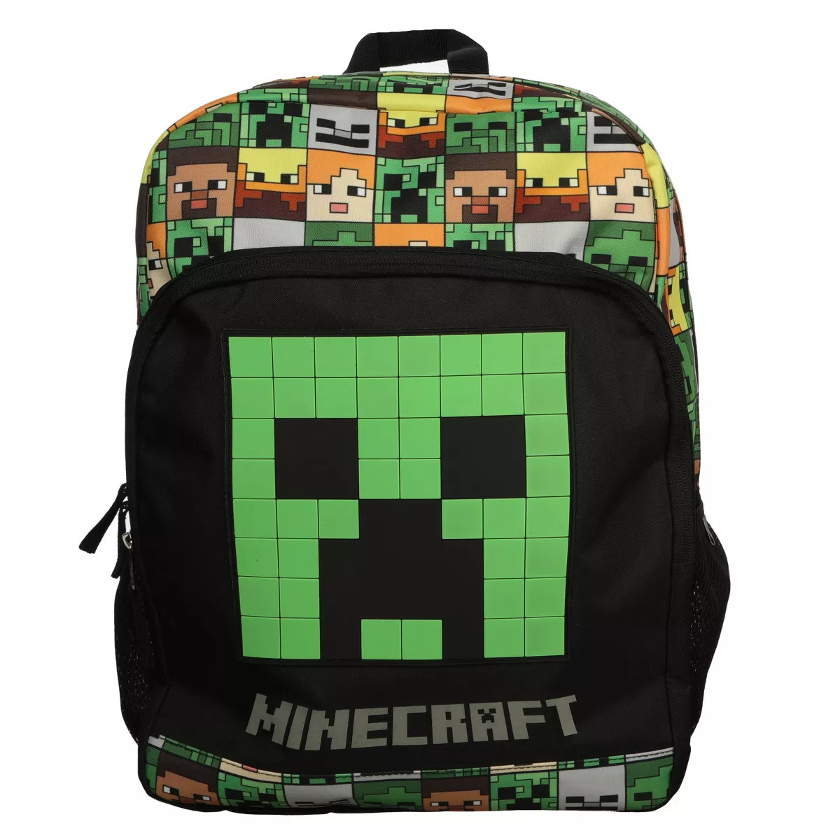Kids' Minecraft 16" Backpack with Big Face Creeper - Black | Target