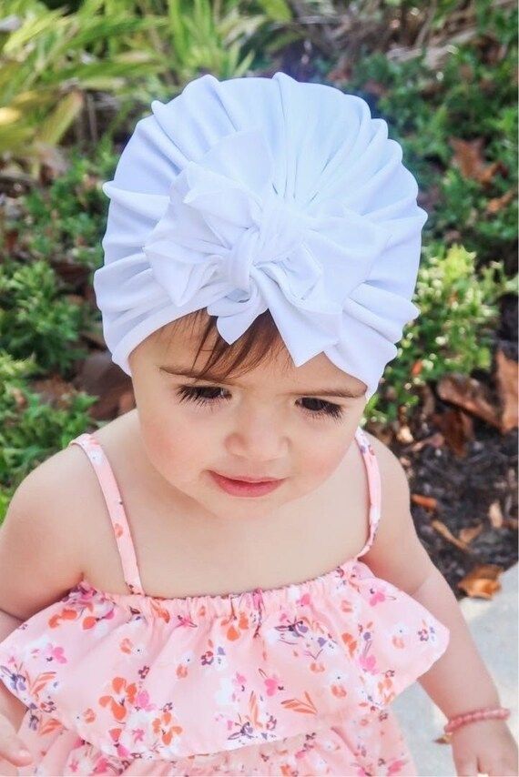 Bora Bora SPF 30 swim turban, baby turban, knot turban, messy bow, baby headwrap, newborn turban,... | Etsy (US)