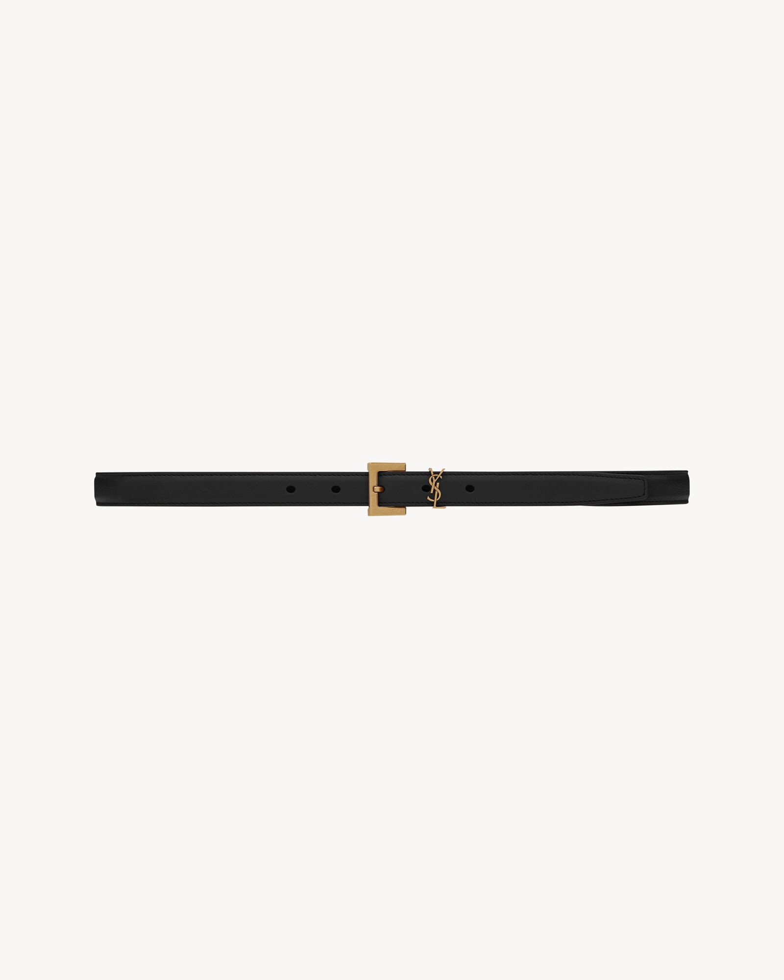 CASSANDRE THIN BELT WITH SQUARE BUCKLE IN BOX SAINT LAURENT LEATHER | Saint Laurent Inc. (Global)