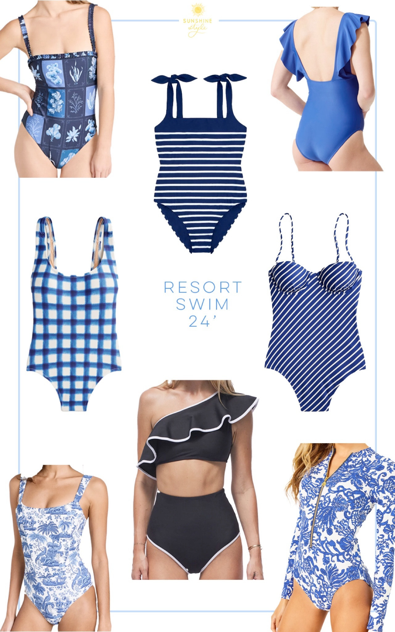 Resort Wear 24: Navy Swimsuits / vacation outfit, beach vacation, blue and white, one piece swimsuit, striped swimsuit, gingham swimsuit, ruffle swimsuit, preppy swim, classic swimsuit, cruise outfit, warm weather winter vacation 

#LTKswim #LTKtravel