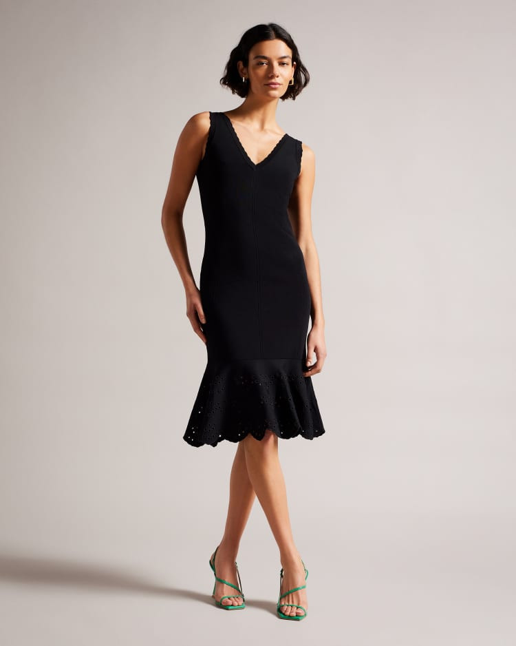 Broderie Stitch Midi Knit Dress | Ted Baker (US)