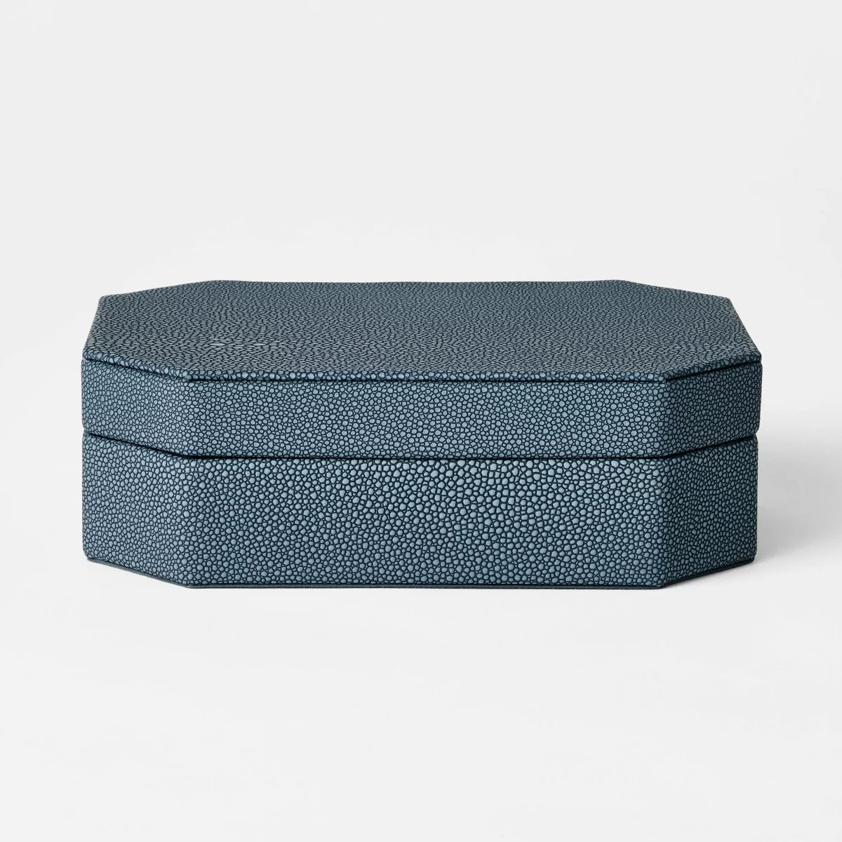 Small Faux Shagreen Box Blue - Threshold™ designed with Studio McGee | Target
