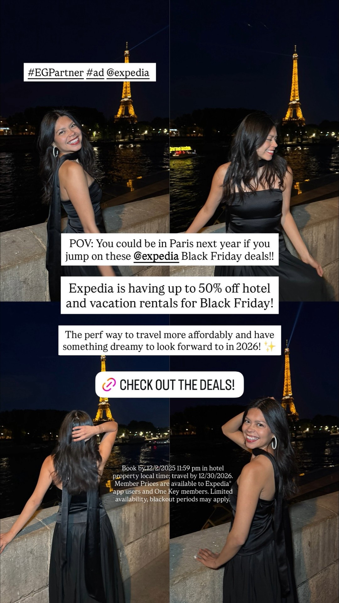 #EGPartner #ad If you're like me and already planning your 2026 travels, then you're going to want to check out the Black Friday deals @expedia has coming out! 

You can get up to 50% off hotel and vacation rental stays! Link in bio to check out the deals! xx 

#paidlink #travel #blackfridaydeals #blackfridaytravel #traveldeals #nashvilleinfluencer #travelcontentcreator

(Book by 12/2/2025 11:59 pm in hotel property local time; travel by 12/30/2026. Member Prices are available to Expedia® app users and One Key members. Limited availability; blackout periods may apply.)

#LTKSeasonal #LTKCyberWeek #LTKHoliday

#LTKCyberWeek #LTKHoliday #LTKGiftGuide