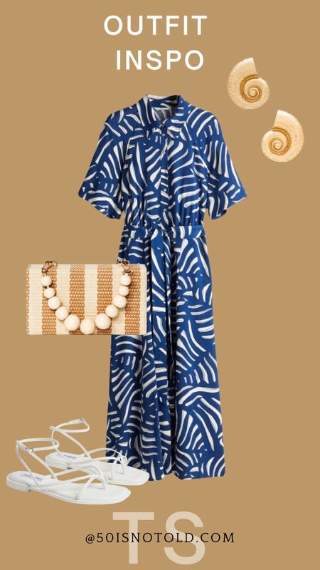 Shirt dress outfit idea for Summer | Women over 40 | spring outfit | blue and white outfit | summer clutch 

#LTKMidsize #LTKStyleTip #LTKTravel