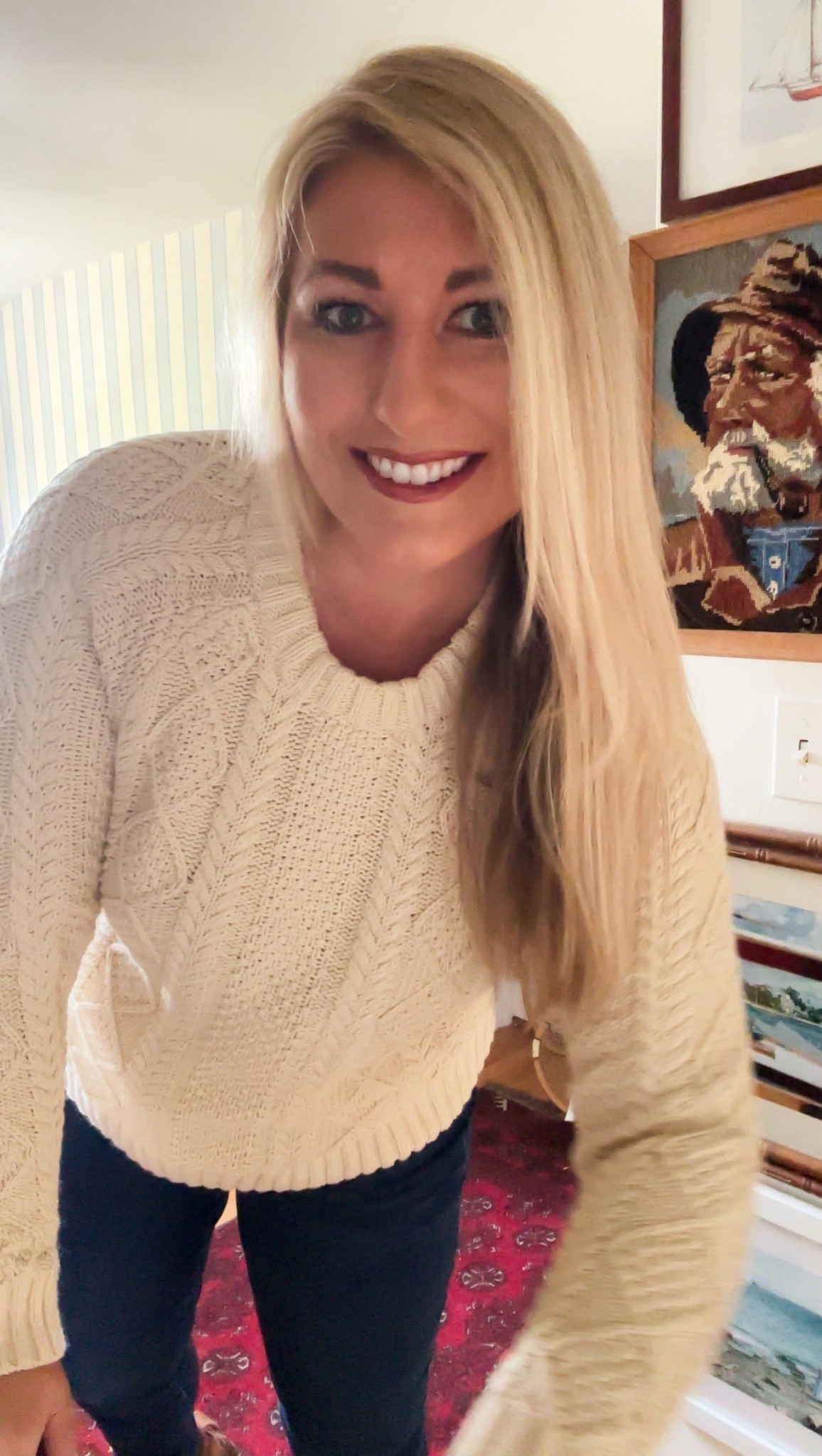 Happy fall 🍁wearing my favorite fisherman sweater today

#LTKSeasonal #LTKOver40