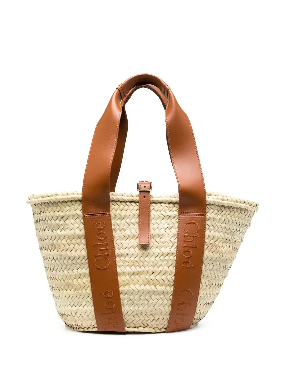 leather straps basket bag | Farfetch Global