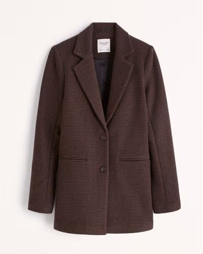 Wool-Blend Blazer Coat | Abercrombie & Fitch (US)