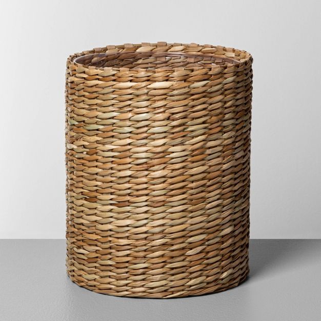 Seagrass Woven Wastebasket Beige - Hearth &#38; Hand&#8482; with Magnolia | Target