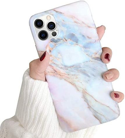 Hapitek Compatible with iPhone 12 Pro Max Cute Cases for Girls Women Slim Soft Flexible TPU Marbl... | Amazon (US)