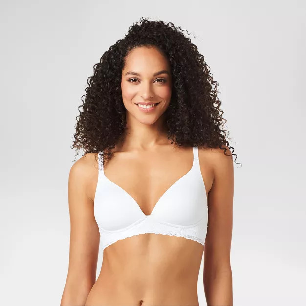 Simply Perfect by Warner's Women's Supersoft Lace Wirefree Bra | Target