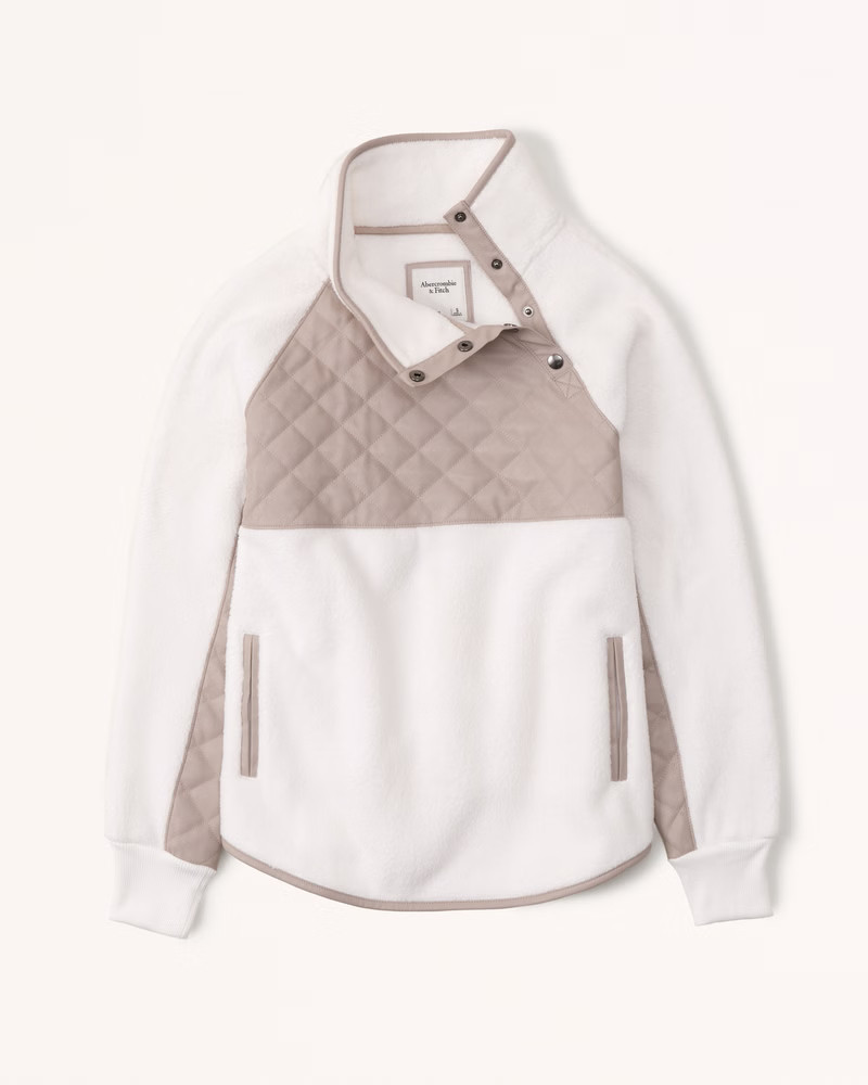 Women's Asymmetrical Snap-Up Fleece | Women's Tops | Abercrombie.com | Abercrombie & Fitch (US)