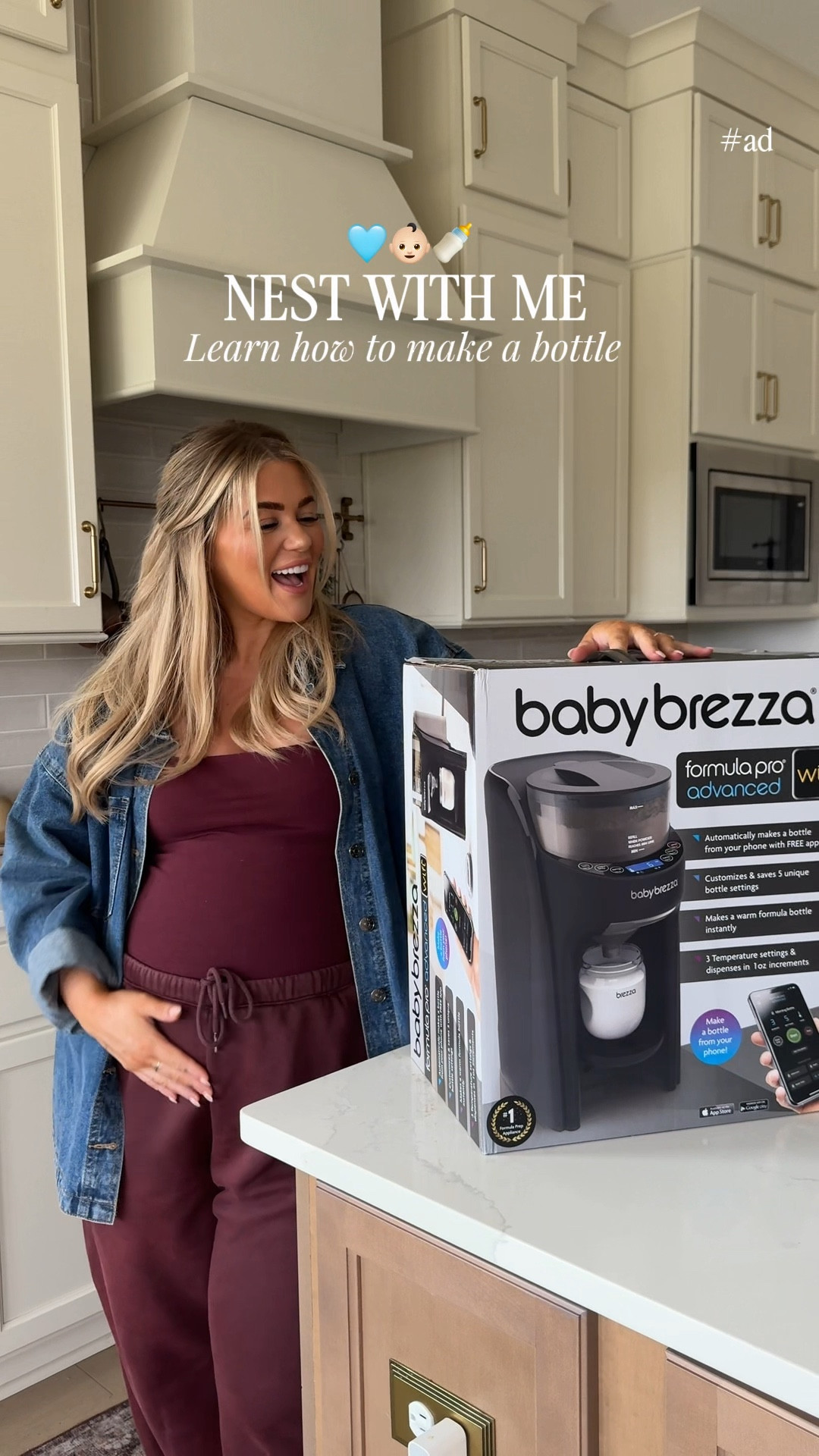 #ad Making our first baby bottle is definitely a core memory for me now 😂🥹🩵 @babybrezza
Formula Pro makes it so convenient too!! Lots of you recommended it paired with @kendamil formula & @drbrowns. I’m really excited for my breastfeeding journey but Jamie and I have also been learning about combo feeding so that we’re extra prepared, and @target has been the easiest stop for us to grab all the goods!!! 

#BabyBrezza #TargetPartner #MyDrBrownsBaby #HappyFeeding #EveryFeedYourWay #ComboFeeding #KendamilPartner 

