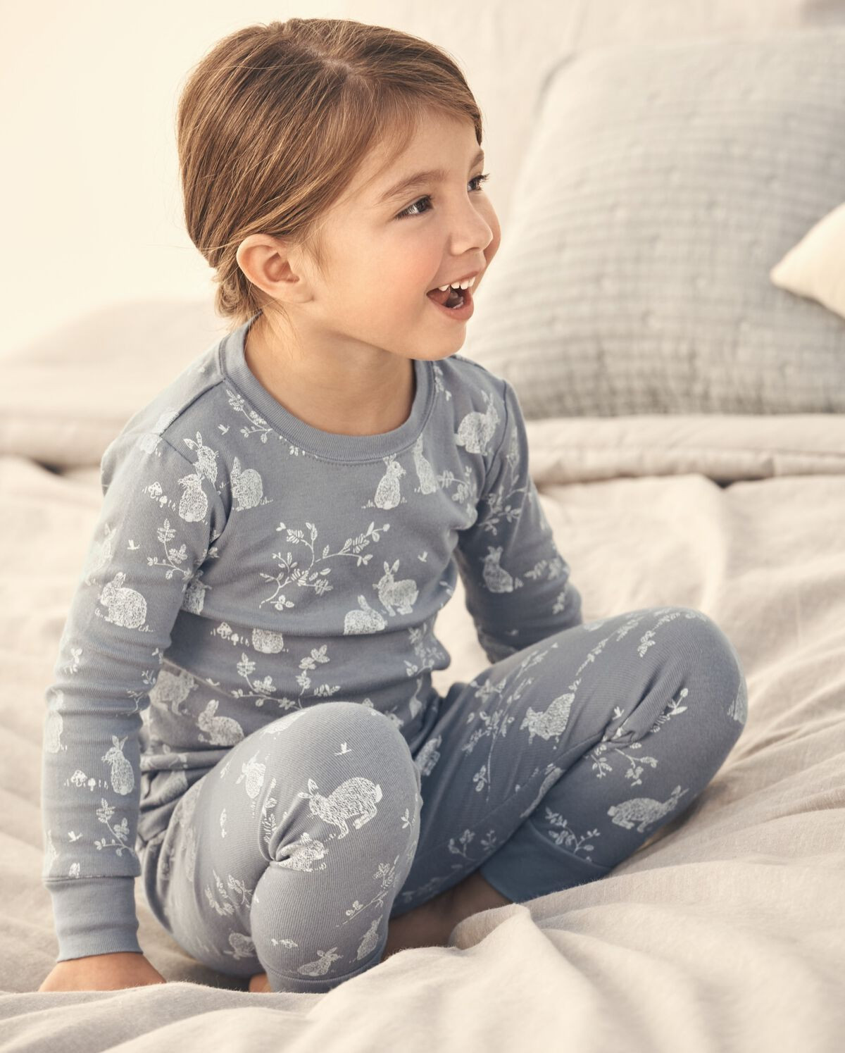 Kid Bunny Print Easter Organic Cotton 2-Piece Pajamas | Carter's Inc