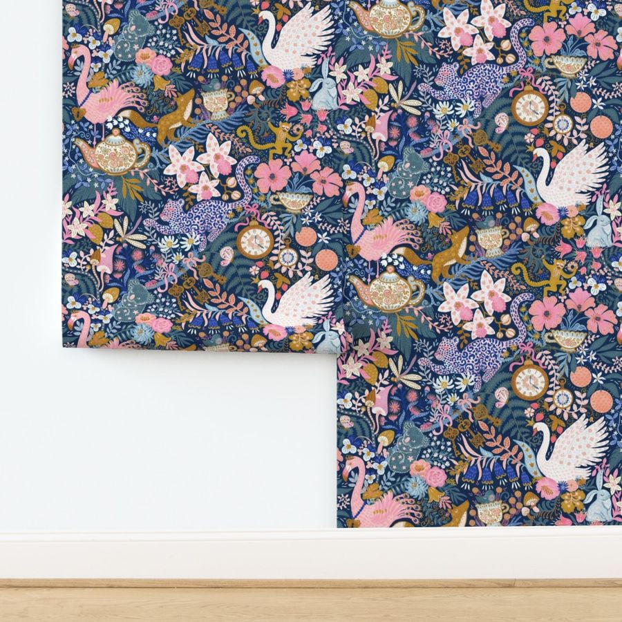 Tea Time at Wonderland 14" | Spoonflower