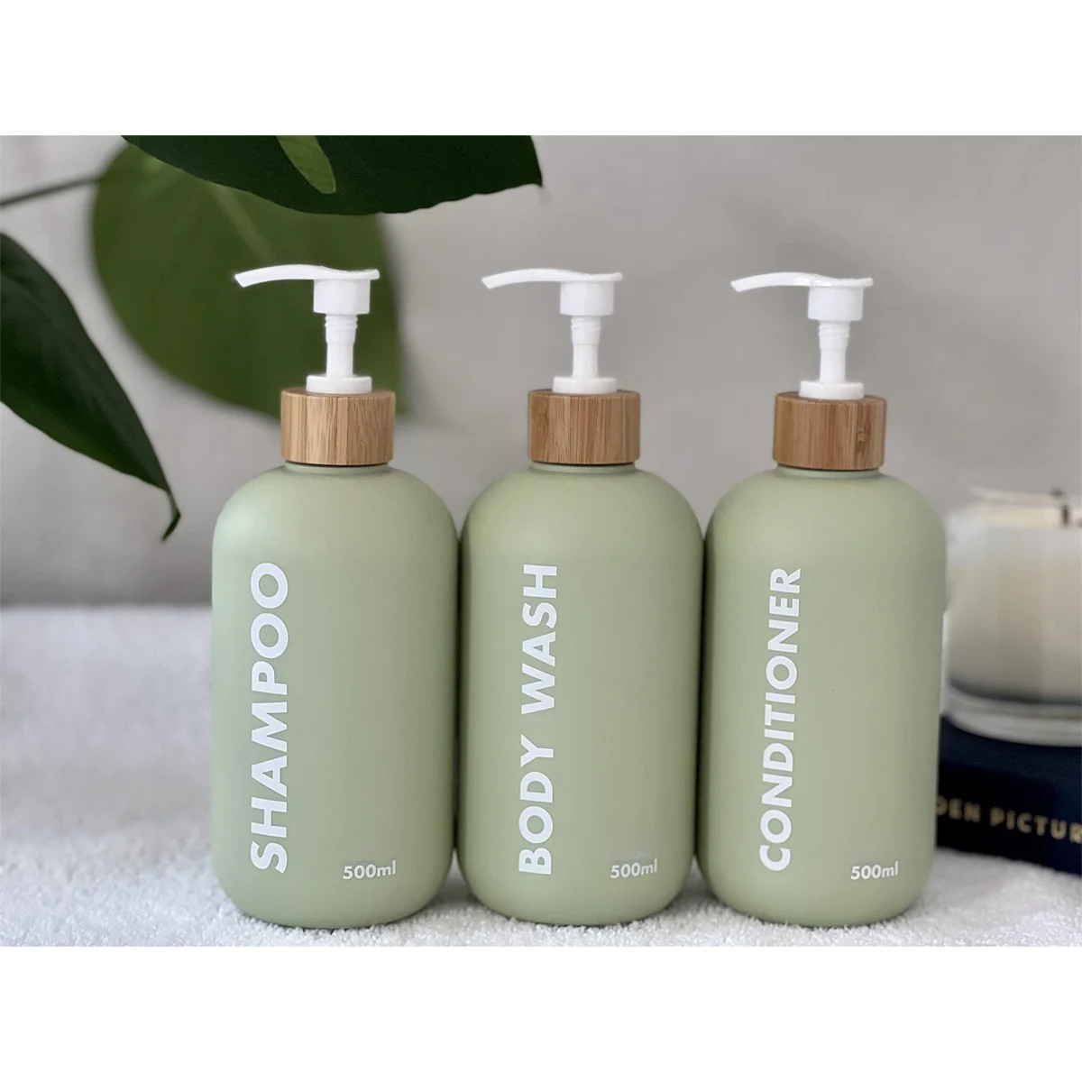 Shampoo And Conditioner Dispenser, Shower Soap Dispenser For Bathroom-Set Of 3 With Permanent Sty... | Wayfair North America