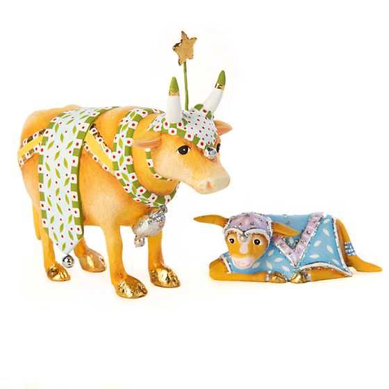 Patience Brewster Nativity Cow & Calf Mini Figures | MacKenzie-Childs