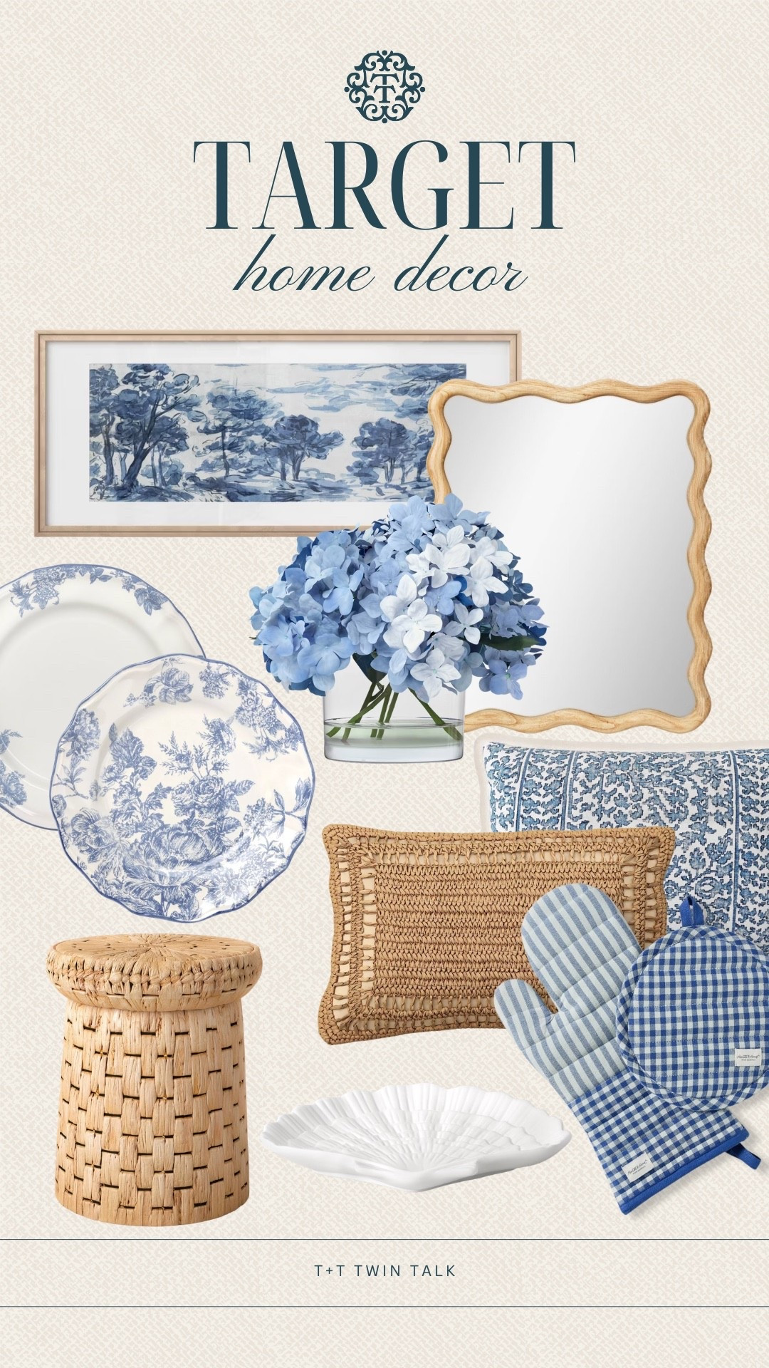 Target has so many gorgeous home decor pieces right now! We are loving these blue hues paired with wood and rattan! The floral plates are one of our favorite things Target has at the moment!

#LTKHome #LTKSeasonal #LTKdayinmylife