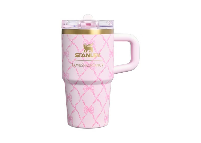 Stanley 1913 x LoveShackFancy Holiday Quencher ProTour Flip Straw 20oz Tumbler in Baby Bow Pink Peppermint | StockX