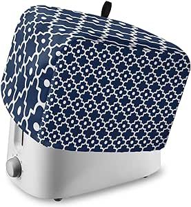 Navy Blue Morocco Pattern Toaster Cover 2 Slice, Small Kitchen Appliance Covers, Moroccan Geometr... | Amazon (US)