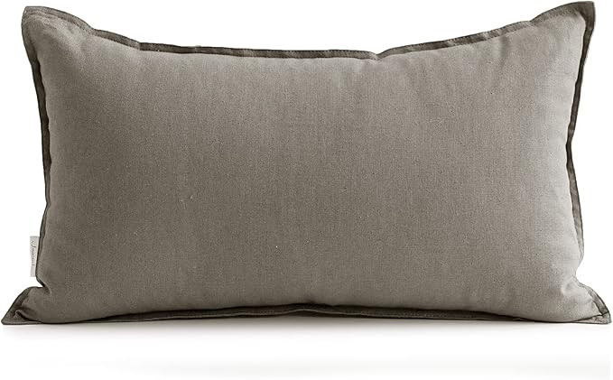 Jeanerlor Cotton Linen Decorative 12"x20" Lumbar Throw Pillow Case Cushion Cover with Twin Needle... | Amazon (US)