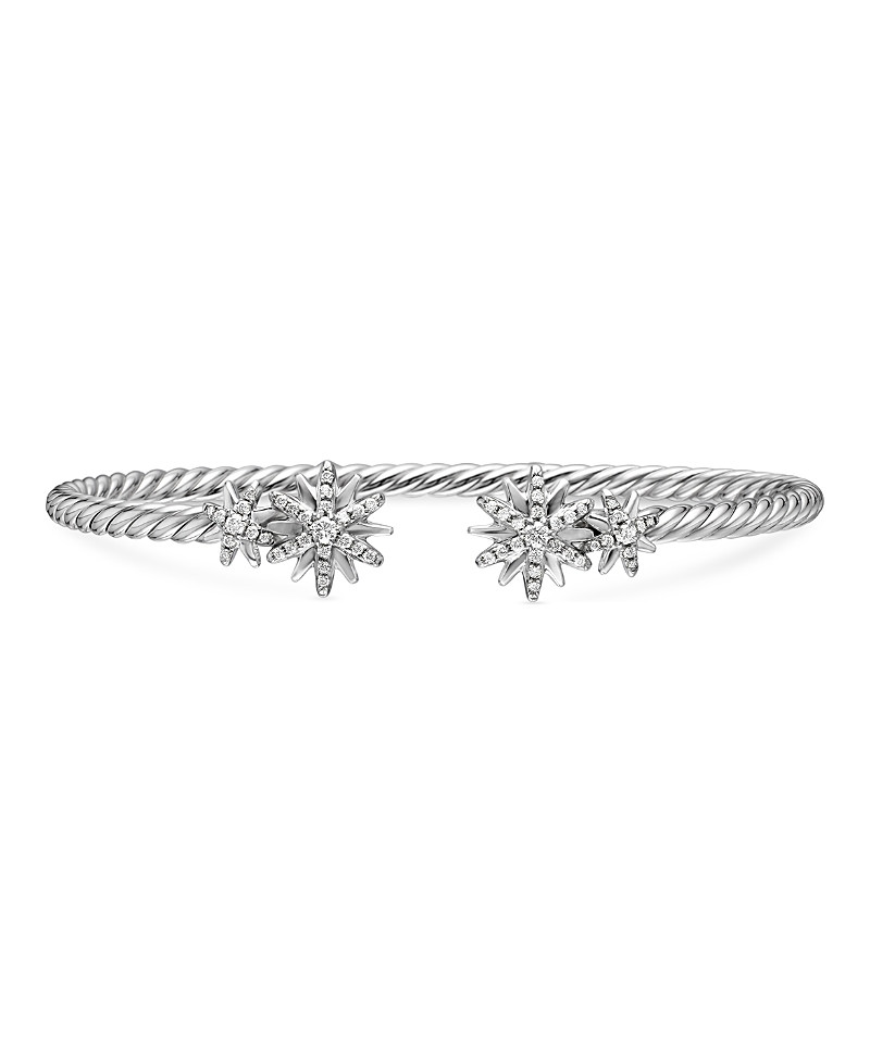 David Yurman Sterling Silver Starburst Cable Bangle Bracelet with Diamonds | Bloomingdale's (US)