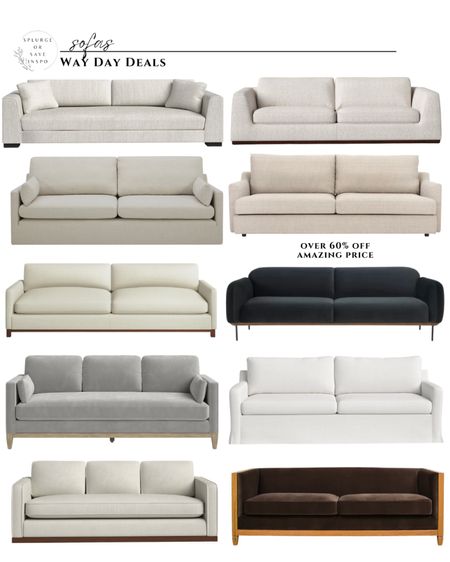 Way Day sale. Modern sofa white. Modern couch white. Gray sofa black. Brown couch upholstered. Sofa long couch. 

#LTKFind #LTKsalealert #LTKhome