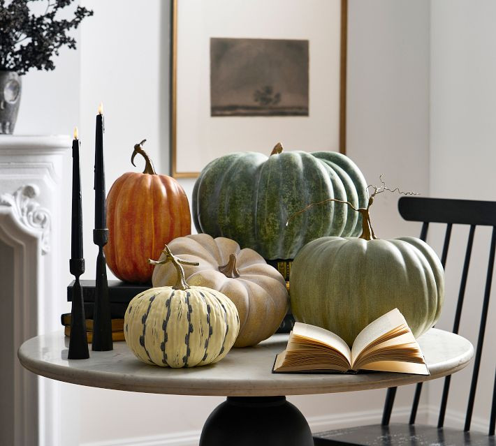 Faux Pumpkin, Oversized, 18"" Diam. x 12""H, Orange | Pottery Barn (US)