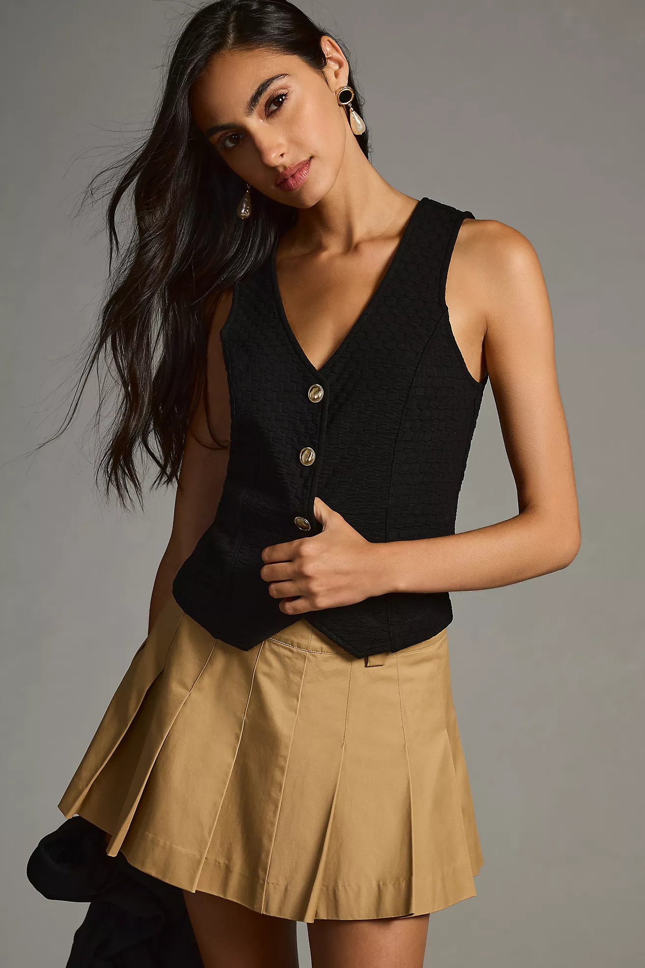 Porridge Aila Button-Front Knit Vest | Anthropologie (US)