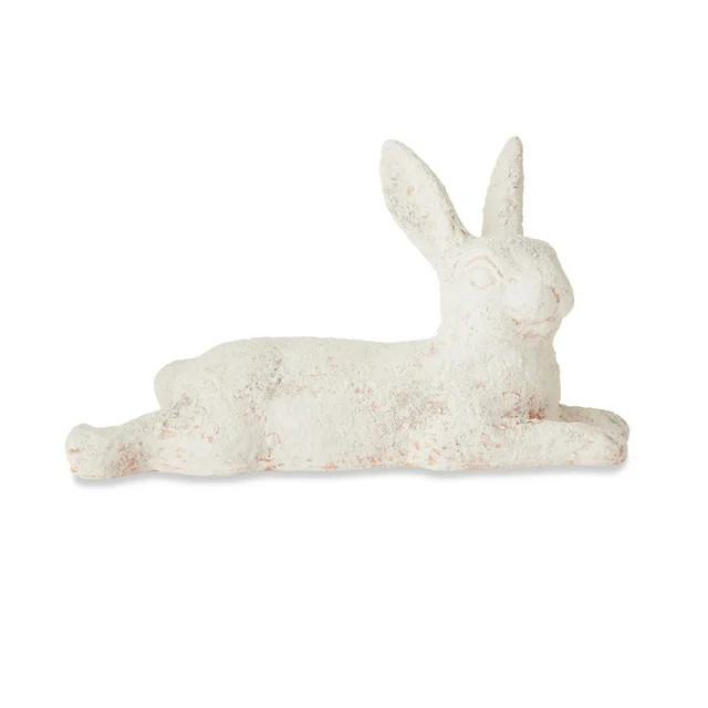 Easter White Lying Bunny Decoration, 5.43 in x 9.65 in, by My Texas House | Walmart (US)