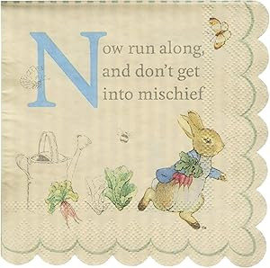Meri Meri, Peter Rabbit Scallop Edge Napkins, Birthday, Party Decorations - Small | Amazon (US)